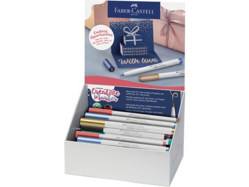 Marker creatief Faber-Castell Goldfaber brushpunt B display a 50 stuks