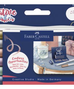 Marker creatief Faber-Castell Goldfaber brushpunt B set a 6 stuks Happy Celebration