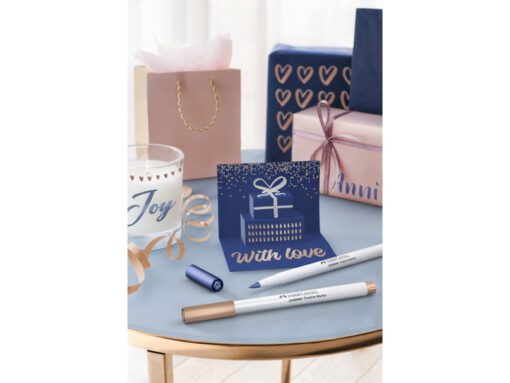 Marker creatief Faber-Castell Goldfaber brushpunt B set a 6 stuks Happy Celebration