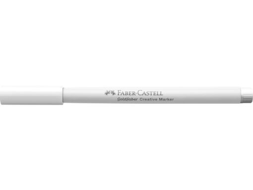 Marker creatief Faber-Castell Goldfaber brushpunt B white   as snow (kleur nr. 501)