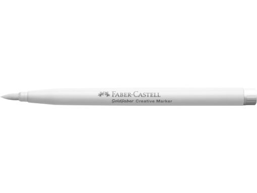 Marker creatief Faber-Castell Goldfaber brushpunt B white   as snow (kleur nr. 501)