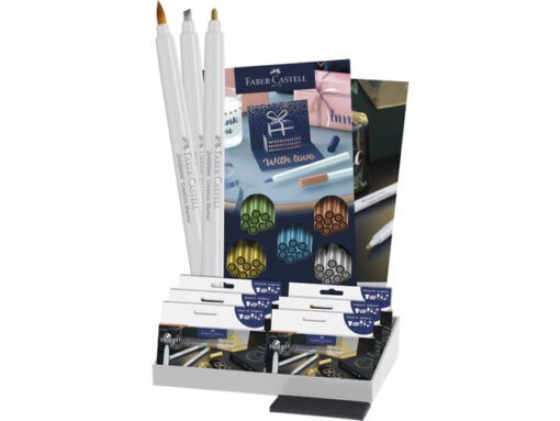 Marker creatief Faber-Castell Goldfaber display a 50 stuks  assorti (1.5, B, C) en 10 sets