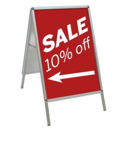 Stoepbord Seco A-frame A1 32mm zilver weersbestendig