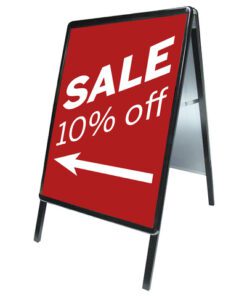 Stoepbord Seco A-frame A1 32mm zwart weersbestendig