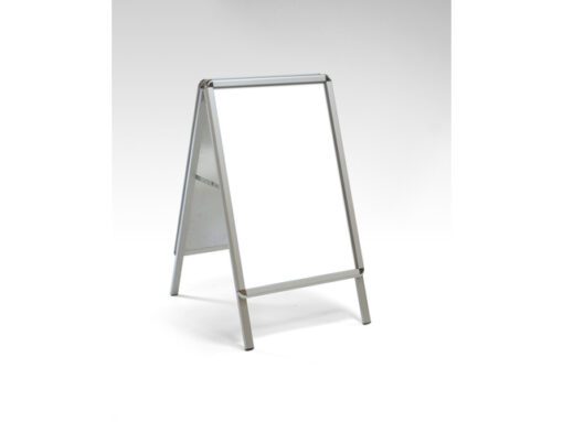 Stoepbord Seco A-frame A2 32mm zilver weersbestendig