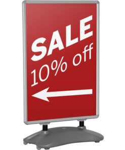 Stoepbord Seco A0 swing zilver weerbestendig