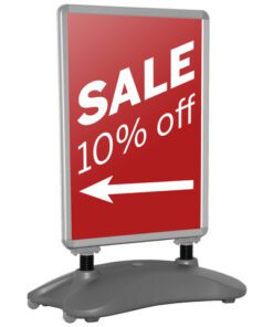 Stoepbord Seco A1 swing zilver weerbestendig