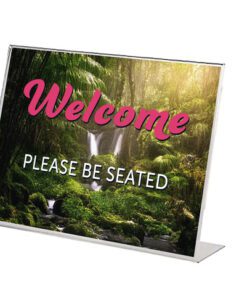 Tafelstandaard Seco A4 landscape schuin glashelder