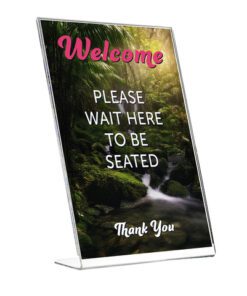 Tafelstandaard Seco A4 schuin glashelder