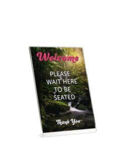 Tafelstandaard Seco A5 schuin glashelder