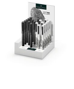 rollerball Faber-Castell WRITink Print display 20 stuks     zwart/wit
