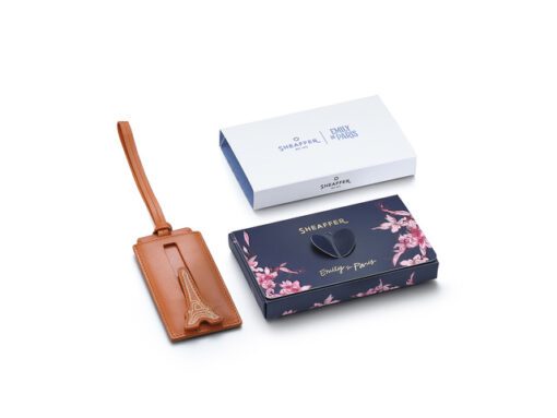 Bagagelabel Sheaffer EMILY IN PARIS leer Oranje