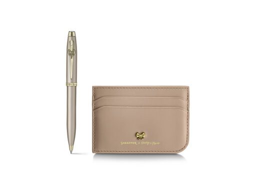 Balpen Giftset Sheaffer EMILY IN PARIS 100 9377 Champagne gold champagne gold trims met creditcardhouder