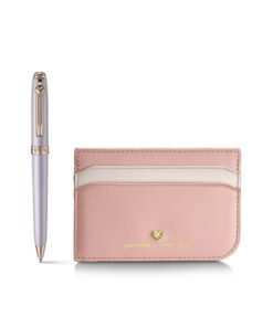 Balpen Giftset Sheaffer EMILY IN PARIS Prelude mini 9810    Pastel Pink Swarovski Crystal met  creditcardhouder