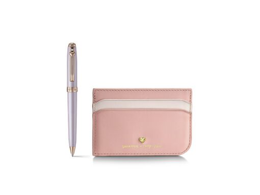 Balpen Giftset Sheaffer EMILY IN PARIS Prelude mini 9810    Pastel Pink Swarovski Crystal met  creditcardhouder