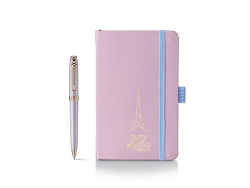 Balpen Giftset Sheaffer EMILY IN PARIS Prelude mini 9810    Pastel Pink Swarovski Crystal met  notitieboek