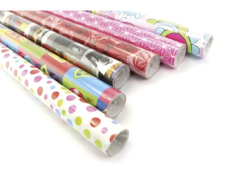 Cadeaupapier Kangaro assorti krimp à 6 rollen