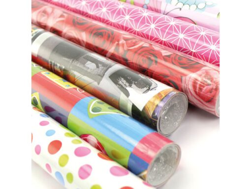 Cadeaupapier Kangaro assorti krimp à 6 rollen