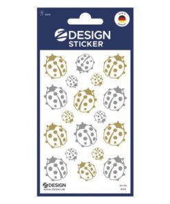 Foliesticker Z-design Gouden/ zilveren lieveheersbeestjes,  pakje à 1 vel