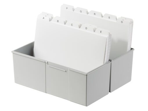 Kaartenbak HAN breed A5 kunststof lichtgrijs