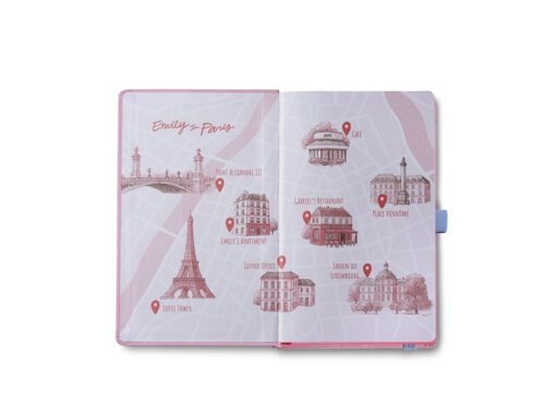 Notitieboek Sheaffer medium EMILY IN PARIS 90gr Embossed    Eiffel Tower Roze