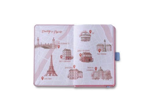 Notitieboek Sheaffer small EMILY IN PARIS 90gr Embossed     Eiffel Tower Roze