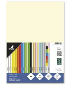 houtvrij en chloorvrij gebleekt papier. Leverbaar in verschillende kleuren. Pak à 100 vel