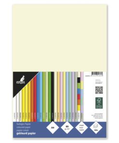 houtvrij en chloorvrij gebleekt papier. Leverbaar in verschillende kleuren. Pak à 100 vel