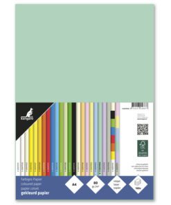 houtvrij en chloorvrij gebleekt papier. Leverbaar in verschillende kleuren. Pak à 100 vel
