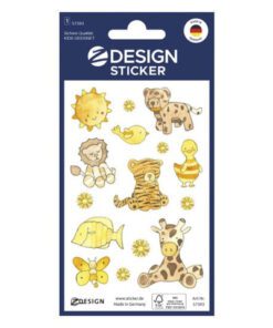 Papieretiket Z-design Speelgoeddieren, pakje à 1 vel