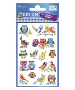 Papieretiket Z-design Vogels pakje à 2 vel