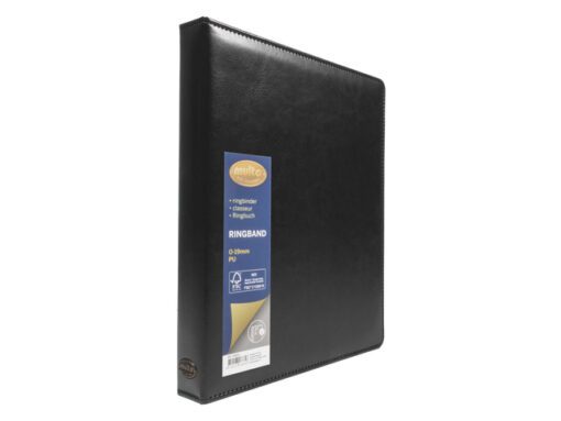 Ringband Multo Hannibal A5 17r O-19mm zwart kunstleder