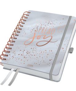 Spiraal-agenda Inspire A5 2026 (NL/FR/ EN/DU) Glittery Joy hardcover