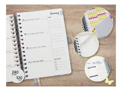 Spiraal-agenda Inspire A5 2026 (NL/FR/ EN/DU) Good Vibes    hardcover