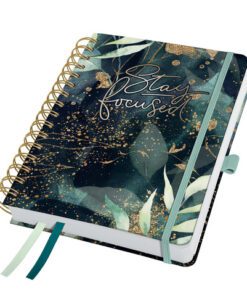 Spiraal-agenda Inspire A5 2026 (NL/FR/EN/DU) Glamourous     Leaves Hardcover