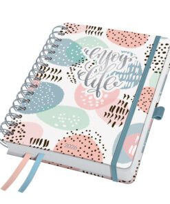 Spiraal-agenda Inspire A5 2026 (NL/FR/EN/DU) Rose           Inspiration Hardcover