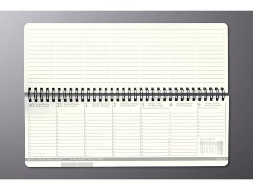 Tafelagenda Conceptum 2026 (NL/FR/EN/DU) 300x144x18 mm      zwart Hardcover