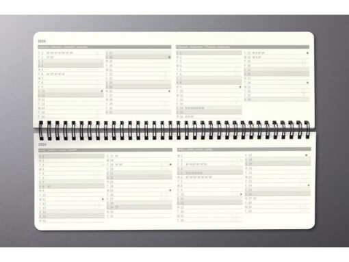 Tafelagenda Conceptum 2026 (NL/FR/EN/DU) 300x144x18 mm      zwart Hardcover