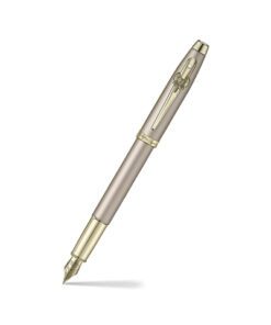 Vulpen Sheaffer 100 9377 EMILY IN PARIS F Champagne Gold    with champagne gold trims, bow shaped clip emblem