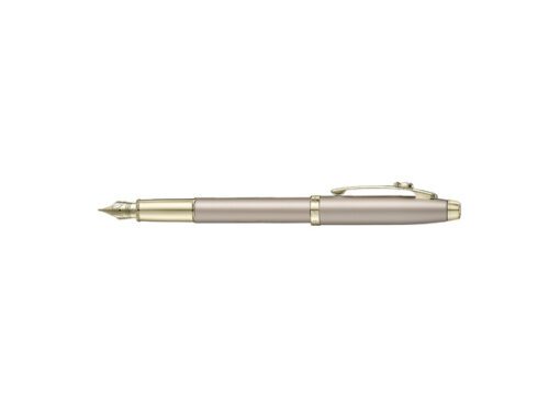 Vulpen Sheaffer 100 9377 EMILY IN PARIS M Champagne Gold    with champagne gold trims, bow shaped clip emblem