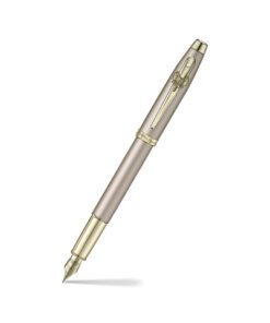 Vulpen Sheaffer 100 9377 EMILY IN PARIS M Champagne Gold    with champagne gold trims, bow shaped clip emblem