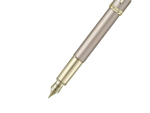 Vulpen Sheaffer 100 9377 EMILY IN PARIS M Champagne Gold    with champagne gold trims, bow shaped clip emblem