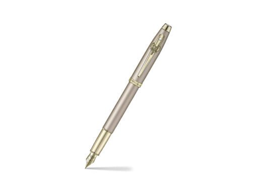Vulpen Sheaffer 100 9377 EMILY IN PARIS M Champagne Gold    with champagne gold trims, bow shaped clip emblem