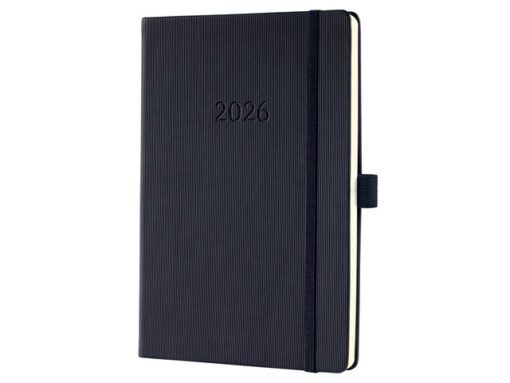 Weekagenda Conceptum A5 2026 (NL/FR/EN/DU) met              notitieruimte zwart Hardcover