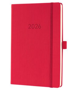 Weekagenda Conceptum A5 2026 (NL/FR/EN/DU) red Hardcover