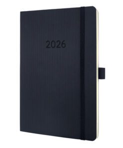 Weekagenda Conceptum A5 2026 (NL/FR/EN/DU) zwart Softcover