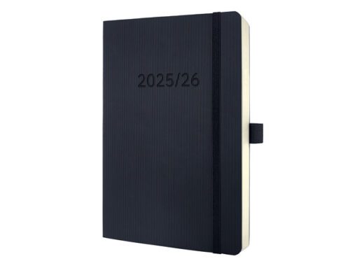 Weekagenda Conceptum A5 25/26 18maands (NL/FR/EN/DU) zwart  Softcover