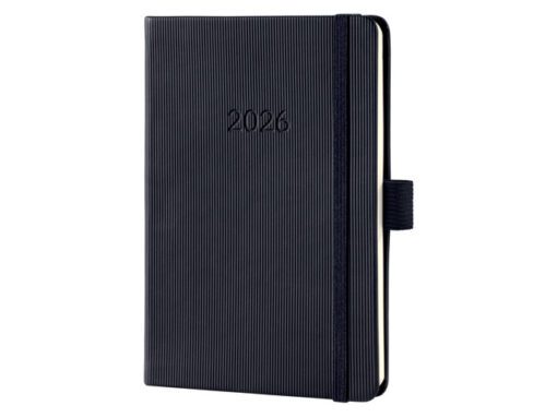 Weekagenda Conceptum A6 2026 (NL/FR/EN/DU) met              notitieruimte zwart Hardcover