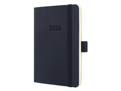 Weekagenda Conceptum A6 2026 (NL/FR/EN/DU) met              notitieruimte zwart Softcover