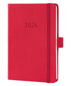 Weekagenda Conceptum A6 2026 (NL/FR/EN/DU) red Hardcover